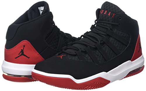 Nike Men's Basketball Shoes, Black Black Black Gym Red 023, 7