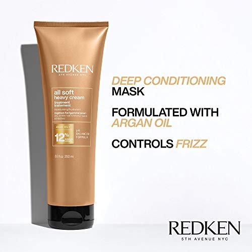 Redken All Soft Heavy Cream Super Treatment | Deep Conditioner | for Dry Hair | Hair Treatment For Soft, Smooth Hair | 8.5 Fl Ounce