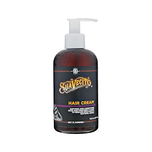 Suavecito Hair Cream 8 oz Pump Bottle Medium Shine All Day Light Hold