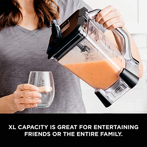 Ninja BL660 Professional Compact Smoothie & Food Processing Blender, 1100-Watts, 3 Functions for Frozen Drinks, Smoothies, Sauces, & More, 72-oz.* Pitcher, (2) 16-oz. To-Go Cups & Spout Lids, Gray