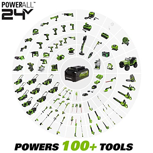 Greenworks 24V 11" (5-Speed) Fan (500 CFM), 2.0Ah USB Battery and Charger Included