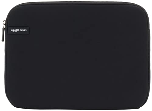 Amazon Basics 11.6-Inch Laptop Sleeve, Protective Case with Zipper - Black