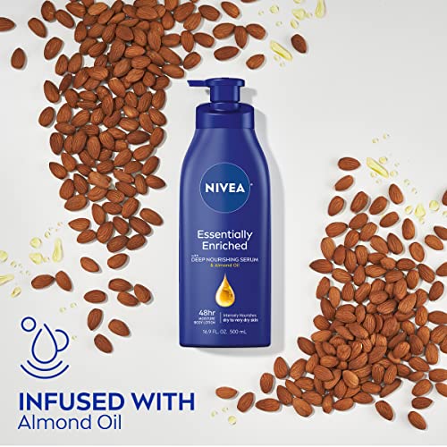 NIVEA Essentially Enriched Body Lotion,Dry to Very Dry Skin, 16.9 Fl Oz, Package may vary