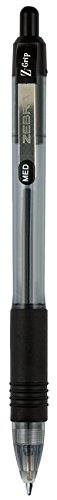 Zebra Pen Z-Grip Retractable Ballpoint Pen, Medium Point, 1.0mm, Black Ink, - 18 Pieces, Model Number: 22218