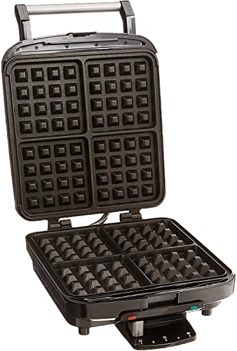 Cuisinart WAF-150 4-Slice Belgian Classic Waffle Maker, Square, Stainless Steel/Black