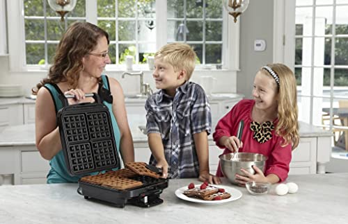 Cuisinart WAF-150 4-Slice Belgian Classic Waffle Maker, Square, Stainless Steel/Black