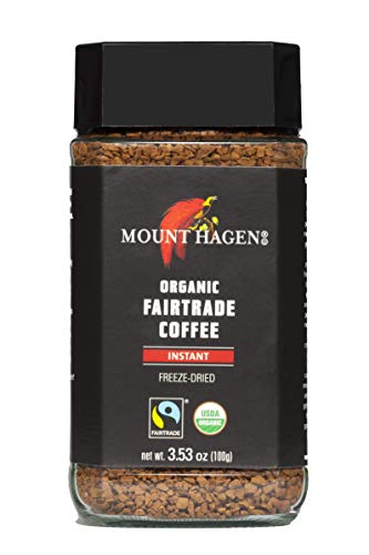 Mount Hagen Organic Fair Trade Freeze Dried Instant Coffee 3.53 oz Kosher Award-Winning Single-Origin 100% Arabica
