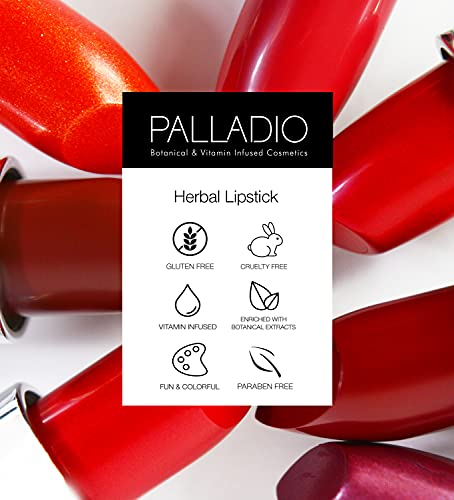 Palladio Herbal Matte Lipstick, Velvet Wine, Creamy and Full Coverage Long Lasting Matte Lipstick