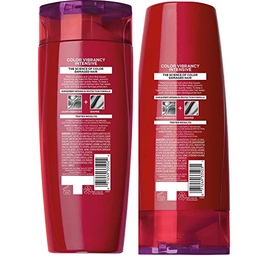 L'Oreal Color Vibrancy Intensive Shampoo and Conditioner Set, 12.6 Ounces each (Bundle: 2 Items)