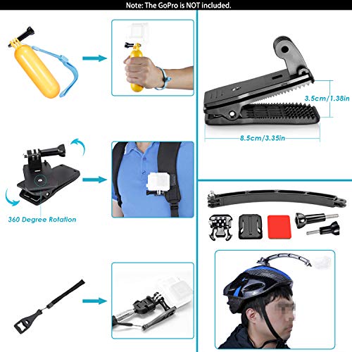 Neewer 50 in 1 Action Camera Accessory Kit Compatible with GoPro Hero10/9/8/7/6/5/4, GoPro Max, GoPro Fusion, Insta360, DJI Osmo Action/Action 2, AKASO, and more