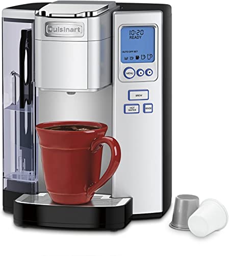 Cuisinart SS-10P1 Premium 72-Ounce Single-Serve Coffeemaker, Programmable Brewer with Hot Water Dispenser, Features Brew Chamber Rinse and Auto Shut Off Functions, Stainless Steel