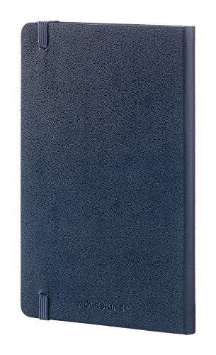 Moleskine Classic Notebook, Hard Cover, Large (5" x 8.25") Ruled/Lined, Sapphire Blue, 240 Pages
