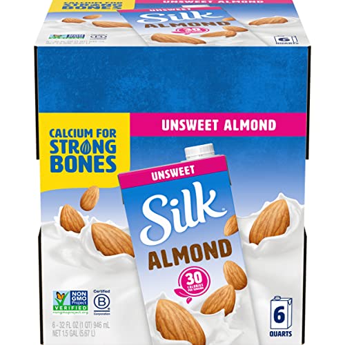 Silk Shelf-Stable Almond Milk Singles, Vanilla, Dairy-Free, Vegan, Non-GMO Project Verified, 8 Oz, (Pack of 18)