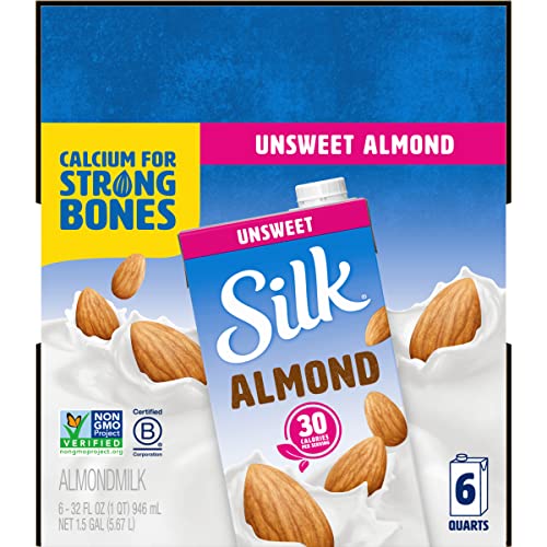 Silk Shelf-Stable Almond Milk Singles, Vanilla, Dairy-Free, Vegan, Non-GMO Project Verified, 8 Oz, (Pack of 18)
