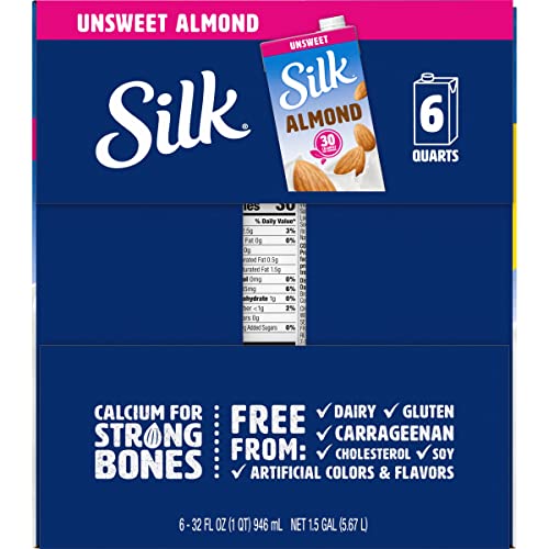 Silk Shelf-Stable Almond Milk Singles, Vanilla, Dairy-Free, Vegan, Non-GMO Project Verified, 8 Oz, (Pack of 18)