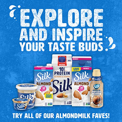 Silk Shelf-Stable Almond Milk Singles, Vanilla, Dairy-Free, Vegan, Non-GMO Project Verified, 8 Oz, (Pack of 18)