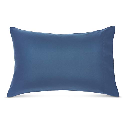 Amazon Basics 7-Piece Lightweight Microfiber Bed-In-A-Bag Comforter Bedding Set - Full/Queen, Royal Blue Calvin Stripe