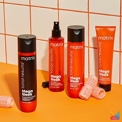 MATRIX Total Results Mega Sleek Shampoo with Shea Butter, Controls Frizz & Smooths Unruly Hair