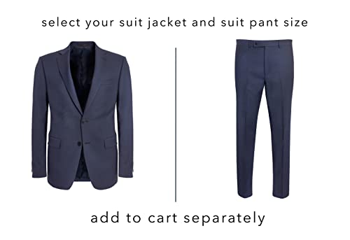 Calvin Klein Men's Slim Fit Suit Separates, Solid Medium Blue, 34W x 34L