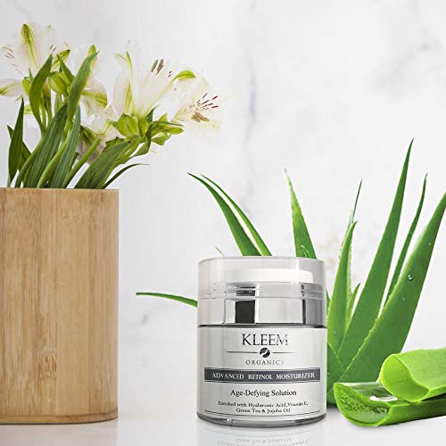 Pure Anti-Wrinkle Face & Neck Retinol Cream with Hyaluronic Acid - Premium Anti-Aging Face Moisturizer - Anti Aging Firming Facial Cream to Reduce Wrinkles, Dark Spots, Fine Lines, Sun Damage - 1.7 Oz