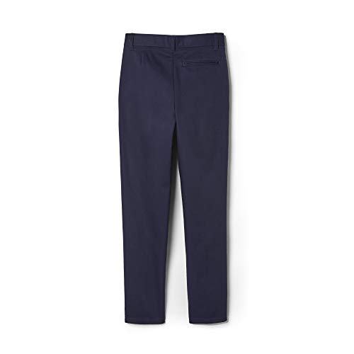 French Toast Boys' Adjustable Waist Relaxed Fit Pant (Standard & Husky), Navy, 6 Slim