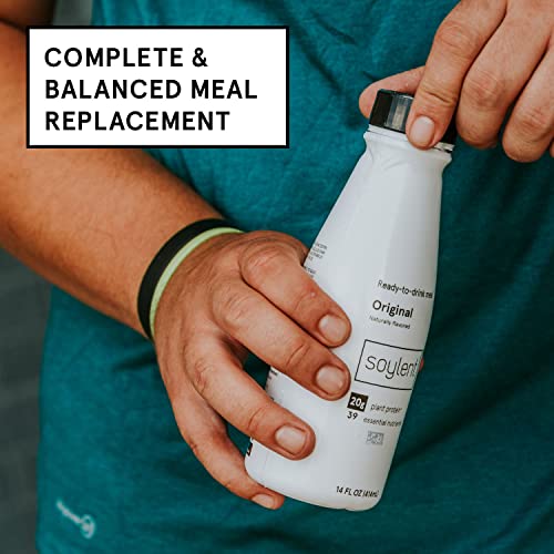 Soylent Plant Based Creamy Chocolate Meal Replacement Shake, Contains 20g Complete Vegan Protein, Ready-to-Drink, 14oz, 12 Pack
