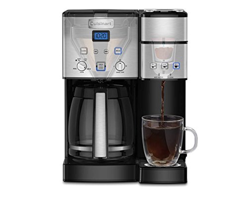 Cuisinart SS-15P1 Coffee Center 12-Cup Coffee Maker and Single-Serve Brewer, Single Serve Brewer Offers 3-Sizes–6-Ounces, 8-Ounces and 10-Ounces, Stainless Steel/Black