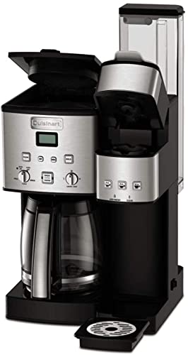 Cuisinart SS-15P1 Coffee Center 12-Cup Coffee Maker and Single-Serve Brewer, Single Serve Brewer Offers 3-Sizes–6-Ounces, 8-Ounces and 10-Ounces, Stainless Steel/Black