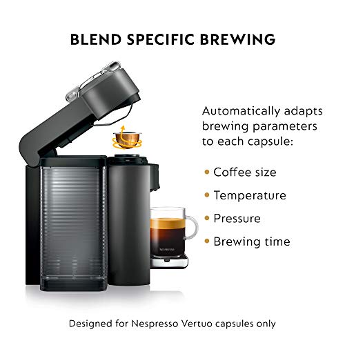 Nespresso Vertuo Coffee and Espresso Machine by De'Longhi, Shiny Red