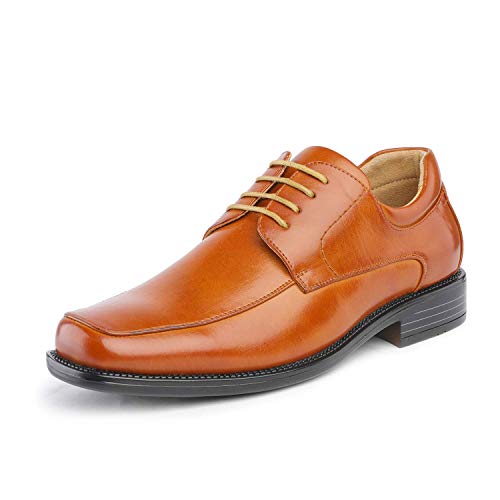 Bruno Marc Men's Dark Brown Square Toe Classic Business Dress Shoes Goldman-01-15 M US