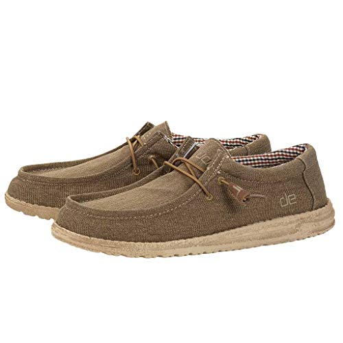 Hey Dude Men's Wally Nut Size 14 | Men’s Shoes | Men's Lace Up Loafers | Comfortable & Light-Weight
