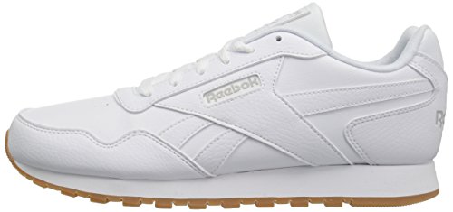 Reebok womens Classic Harman Run Sneaker, White/Steel/Gum, 8.5 US
