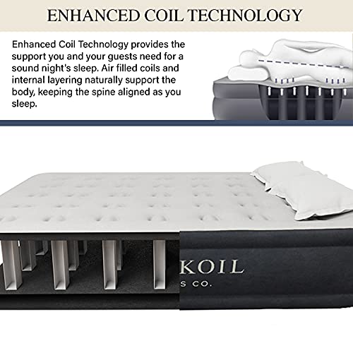 Luxury Queen Air Mattress, Double Height Comfort, Built-in Pump
