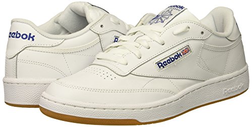 Reebok Men's Club C Fashion-Sneakers, White/Royal-Gum, 9