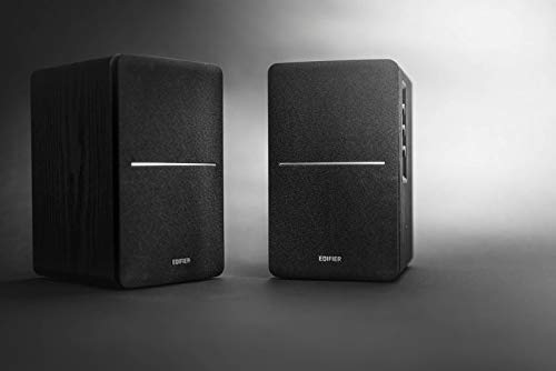 Edifier R1280DB Powered Bluetooth Bookshelf Speakers - Optical Input - Wireless Studio Monitors - 4 Inch Near Field Speaker - 42w RMS - Wood Grain