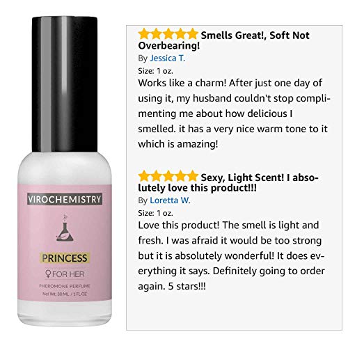 Pheromones For Women (Princess) - Elegant, Ultra Strength Organic Fragrance Body Perfume Spray (1 Fl. Oz Spray) (Human Grade Pheromones to Attract Men)