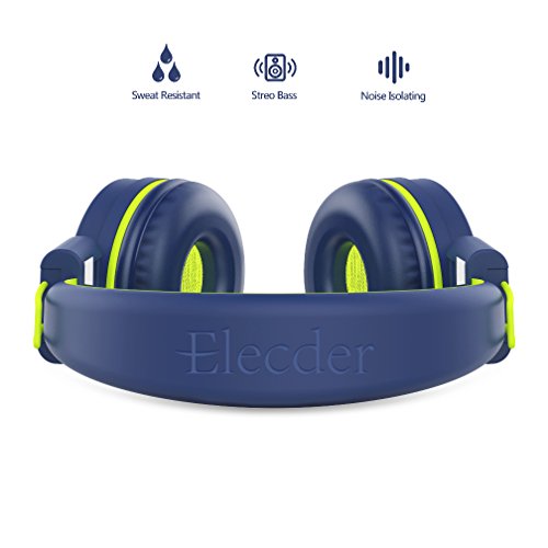 Elecder i37 Kids Headphones for Children Girls Boys Teens Foldable Adjustable On Ear Headphones with 3.5mm Jack for Cellphones Computer MP3/4 Kindle School