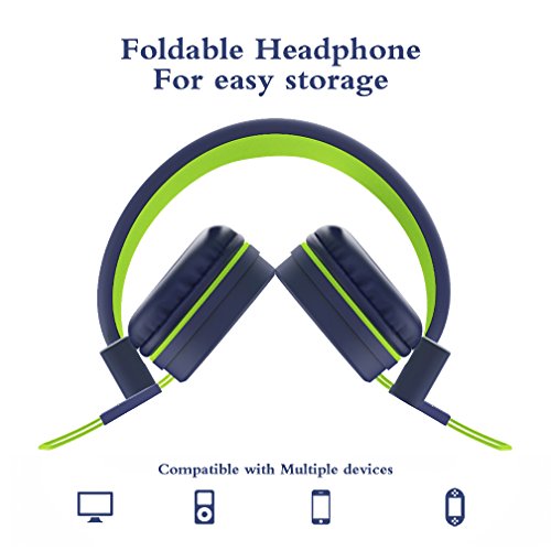 Elecder i37 Kids Headphones for Children Girls Boys Teens Foldable Adjustable On Ear Headphones with 3.5mm Jack for Cellphones Computer MP3/4 Kindle School