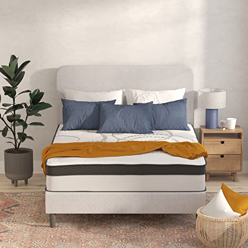 Flash Furniture Capri Comfortable Sleep 12 Inch CertiPUR-US Certified Hybrid Pocket Spring Mattress, Queen Mattress in a Box