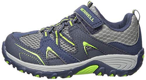 Merrell Trail Chaser Hiking Sneaker, Navy/Green, 6.5 Wide US Unisex Little_Kid
