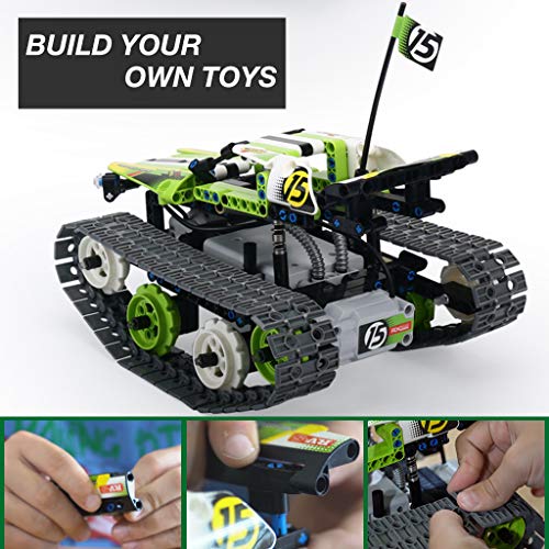 BIRANCO. Remote Control Car Building Kit - RC Tracked Racer 3 in 1 Building Set, Fun, Educational, Learning, STEM Toys, Best Gift for Kids Age 8-12, 14 Year Old Boys and Girls (353pcs)