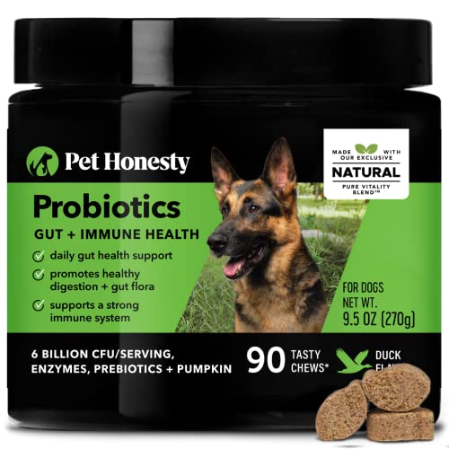 Pet Honesty Probiotics Soft Chews for Dogs - Supports Digestion and Immunity 