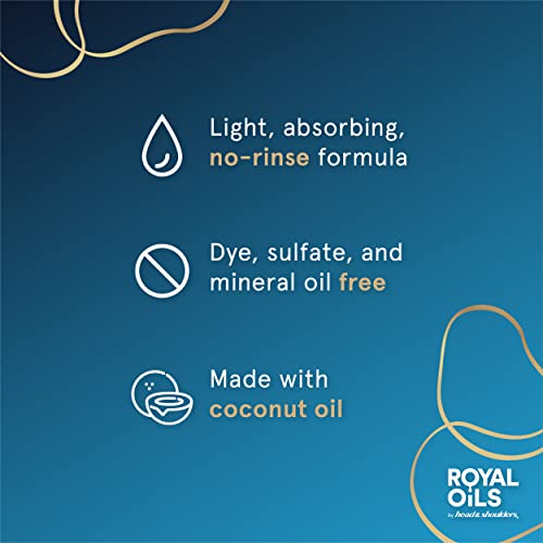 Head and Shoulders Scalp Cream Treatment, Daily Moisture, Anti Dandruff, Royal Oils Collection with Coconut Oil, Scalp Care for Natural and Curly Hair, 5.0 fl oz