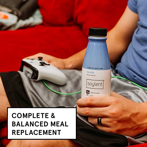 Soylent Plant Based Creamy Chocolate Meal Replacement Shake, Contains 20g Complete Vegan Protein, Ready-to-Drink, 14oz, 12 Pack