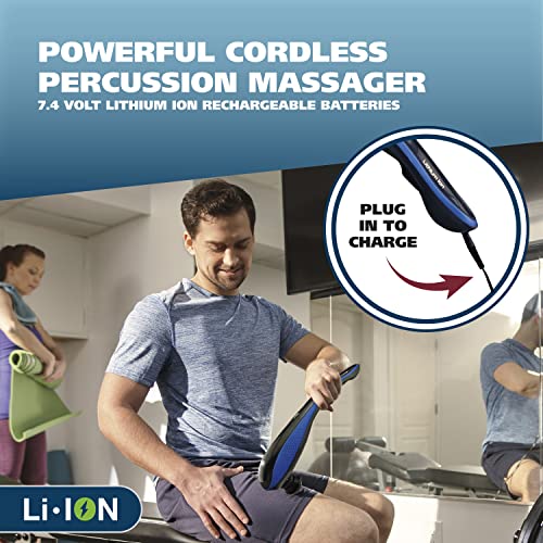 Wahl Lithium Ion Deep Tissue Cordless Percussion Therapeutic Handheld Massager for Muscle, Back, Neck, Shoulder, Full Body Pain Relief – Use at Home, Car, Office, Or Travel – Model 4232