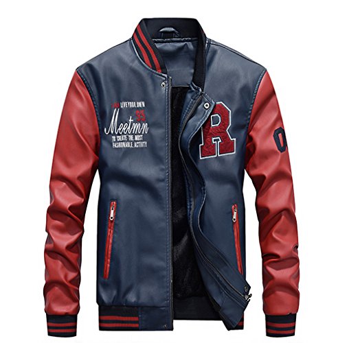 Lavnis Men's Faux Leather Jacket - Slim fit & casual style.