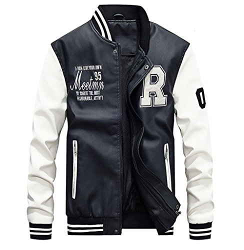 Lavnis Men's Faux Leather Jacket - Slim fit & casual style.