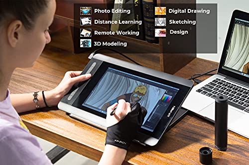 XP-PEN Artist12 11.6 Inch FHD Drawing Monitor Pen Display Graphic Monitor with PN06 Battery-Free Pen Multi-Function Pen Holder and Glove 8192 Pressure Sensitivity