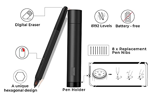 XP-PEN Artist12 11.6 Inch FHD Drawing Monitor Pen Display Graphic Monitor with PN06 Battery-Free Pen Multi-Function Pen Holder and Glove 8192 Pressure Sensitivity