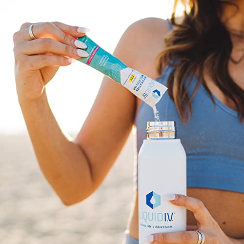 Liquid I.V. Hydration Multiplier - Passion Fruit - Hydration Powder Packets | Electrolyte Drink Mix | Easy Open Single-Serving Stick | Non-GMO | 16 Sticks